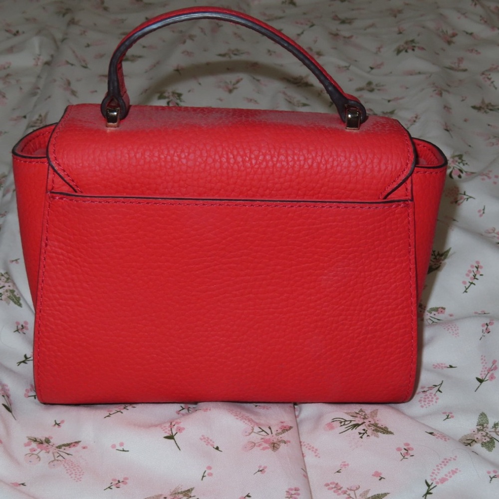 Kate Spade Red Satchel Structured Leather - Picture 2 of 3